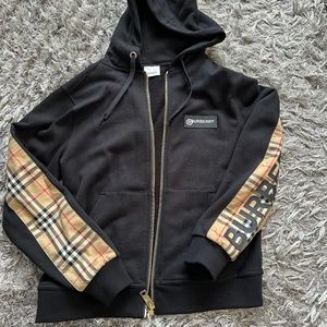 Burberry Vintage Check Panel Cotton Jogging Pants and Sweater - XS